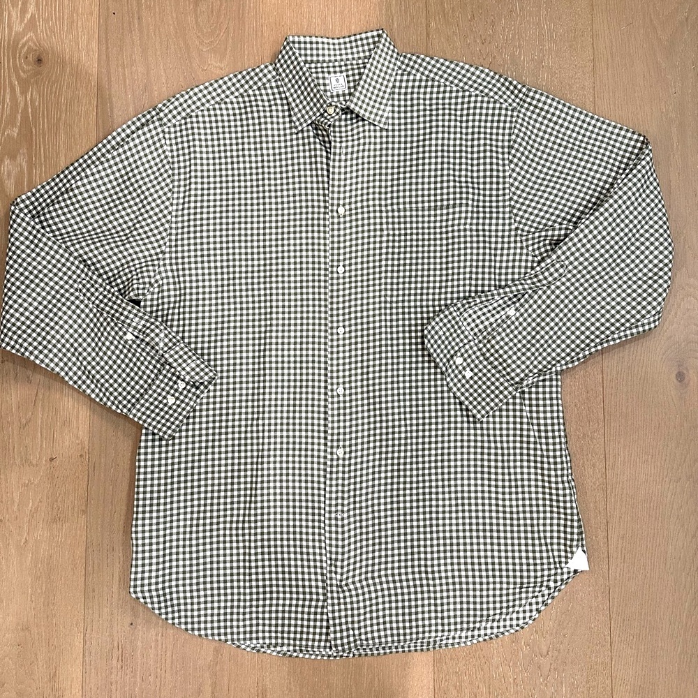 Peter Millar long sleeve cotton button-down shirt size 41/42